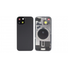 iPhone 15 Aizmugurējais stikls ar rāmi: Black