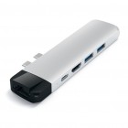 Satechi USB-C Pro Hub ar 4K HDMI & Ethernet: Silver